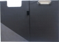 Preview: Klemmbrettmappe / Schreibmappe / Clipboard-Mappe A4 economy aus Graupappe, mit PVC-Folien Überzug, mit Drahtbügelklemme und Vorderdeckel, leinengeprägt, Farbe: schwarz - 1 Stück