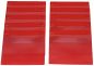Preview: Magnettaschen Kennzeichnungstaschen A5 quer aus PVC-Weichfolie, mit Regenschutz und Neodym-Magneten, Farbe: rot – 10 Stück