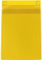 Preview: Magnettaschen Kennzeichnungstaschen A4 aus PVC-Weichfolie, mit Regenschutz und Neodym-Magneten, Farbe: gelb – 10 Stück