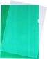 Preview: Sichthüllen / Aktenhüllen / Dokumentenhüllen A4, 120my, aus PP, mit Daumenaussparung, oben und seitlich offen, Farbe: transparent grün genarbt - 100 Stück