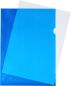 Preview: Sichthüllen / Aktenhüllen / Dokumentenhüllen A4, 120my, aus PP, mit Daumenaussparung, oben und seitlich offen, Farbe: transparent genarbt blau - 100 Stück