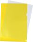 Preview: Sichthüllen / Aktenhüllen / Dokumentenhüllen A4, 120my, aus PP, mit Daumenaussparung, oben und seitlich offen, Farbe: transparent genarbt gelb - 100 Stück
