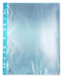 Mobile Preview: EXXO by HFP Sichtbuch / Sichthüllenmappe, A4, aus PP, mit 12 fest eingeschweißten und oben offenen Klarsichthüllen, mit blauer Abheftleiste in EURO-Lochung, Farbe: transparent – 1 Stück