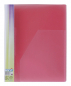 Mobile Preview: EXXO by HFP Ringbuch / Ringmappe / Ringordner, A4, aus PP, mit Stegtasche und Innentasche, mit 4er D-Ring-Mechanik, Farbe: transparent rot– 1 Stück