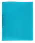 Preview: EXXO by HFP Ringbuch / Ringmappe / Ringordner, A4, aus PP, mit 2er Rundringmechanik und selbstklebenden Rückenschild, Farbe: transparent türkis– 1 Stück