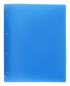Mobile Preview: EXXO by HFP Ringbuch / Ringmappe / Ringordner, A4, aus PP, mit 4er Rundringmechanik und selbstklebenden Rückenschild, Farbe: transparent blau – 1 Stück