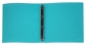 Mobile Preview: EXXO by HFP Ringbuch / Ringmappe / Ringordner, A4, aus PP, mit 4er Rundringmechanik und selbstklebenden Rückenschild, Farbe: transparent türkis – 1 Stück