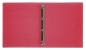 Mobile Preview: EXXO by HFP Ringbuch / Ringmappe / Ringordner, A4, aus PP, mit 4er Rundringmechanik und selbstklebenden Rückenschild, Farbe: transparent rot – 1 Stück