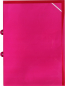 Preview: EXXO by HFP Sichthüllen / Aktenhüllen / Dokumentenhüllen A4, aus PP, mit Abheftvorrichtung, Sicherheitsecke, oben und seitlich offen, Farbe: transparent rot - 10 Stück
