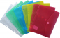 Preview: Dokumententaschen Sammelmappen Sichttaschen A5 quer transparent farbig sortiert- Dokumentenmappe zum Abheften mit EURO-Lochung, Abheftrand, Klappe und Klettverschluss - 10 Stück