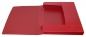Preview: EXXO by HFP Dokumentenbox / Sammelbox / Aufbewahrungsbox A4 quer, aus PP, mit Tragegriff und Steckverschluss, Farbe: transparent rot - 1 Stück