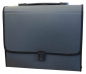 Preview: EXXO by HFP Fächertasche / Aktentasche / Sammeltasche, passend für A4 Unterlagen, 24 Fächer, aus PP, dehnbare Fächer, mit Klarsicht-Taben, genähten Kanten, Kartenhalter, Tragegriff und Schnappverschluss, Farbe: schwarz – 1 Stück