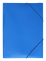 Preview: EXXO by HFP Eckspanner / Gummizugmappe / Sammelmappe, A4, aus PP, mit 30mm Füllhöhe, mit Gummizug und 3 Einschlagklappen im Rückendeckel, Farbe: transparent blau– 1 Stück