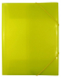 Mobile Preview: EXXO by HFP Eckspanner / Gummizugmappe / Sammelmappe, A4, aus PP, mit 30mm Füllhöhe, mit Gummizug und 3 Einschlagklappen im Rückendeckel, Farbe: transparent limone– 1 Stück