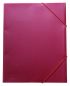 Preview: EXXO by HFP Eckspanner / Gummizugmappe / Sammelmappe, A4, aus PP, mit 30mm Füllhöhe, mit Gummizug und 3 Einschlagklappen im Rückendeckel, Farbe: rot– 1 Stück