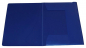 Preview: EXXO by HFP Eckspanner / Gummizugmappe / Sammelmappe, A3, aus PP, mit 30mm Füllhöhe, mit Gummizug und 3 Einschlagklappen im Rückendeckel, Farbe: transparent blau– 1 Stück