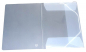 Preview: EXXO by HFP Eckspanner / Gummizugmappe / Sammelmappe, A3, aus PP, mit 30mm Füllhöhe, mit Gummizug und 3 Einschlagklappen im Rückendeckel, Farbe: transparent weiß– 1 Stück