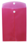 Preview: Dokumententaschen mit Klettverschluss A4 hoch, transparent rot, aus PP - 10 Taschen
