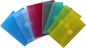 Preview: Visitenkartentaschen / Sammeltaschen / Sichttaschen, quer, aus PP,  mit Klappe und Klettverschluss, Farbe: transparent farbig sortiert - 10 Stück