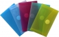 Preview: Visitenkartentaschen / Sammeltaschen / Sichttaschen, quer, aus PP,  mit Klappe und Klettverschluss, Farbe: transparent farbig sortiert - 10 Stück