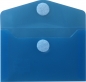 Mobile Preview: Visitenkartentaschen / Sammeltaschen / Sichttaschen, quer, aus PP,  mit Klappe und Klettverschluss, Farbe: transparent blau - 10 Stück