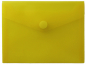Preview: Dokumententaschen Sammelmappen Sichttaschen A6 quer transparent gelb- Dokumentenmappe mit Klappe und Klettverschluss - 10 Stück