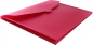 Preview: EXXO Action Wallet - Premium Dokumententasche A4 quer mit Füllhöhe und Klettverschluss in opak, Farbe: rot - 5 Stück
