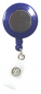Preview: JOJO – Ausweishalter Ausweisclip Schlüsselanhänger runde Form Druckknopfschlaufe Farbe blau - 10 Stück