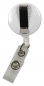 Preview: JOJO – Ausweishalter Ausweisclip Schlüsselanhänger runde Form Druckknopfschlaufe Farbe weiß - 100 Stück