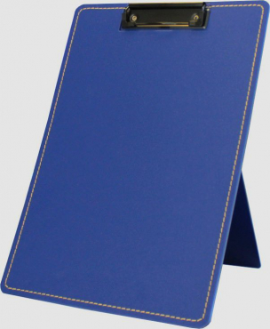 Klemmbrett A4 genäht aus PP mit Aufstellfunktion, Farbe: Blau, SONDERPOSTEN