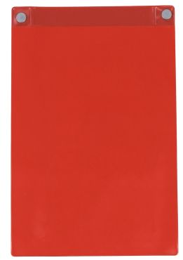 Magnettaschen Kennzeichnungstaschen A4 aus PVC-Weichfolie, mit Regenschutz und Neodym-Magneten, Farbe: rot – 10 Stück