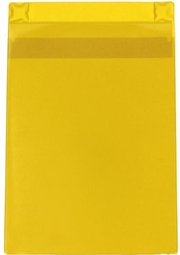 Magnettaschen Kennzeichnungstaschen A4 aus PVC-Weichfolie, mit Regenschutz und Neodym-Magneten, Farbe: gelb – 10 Stück