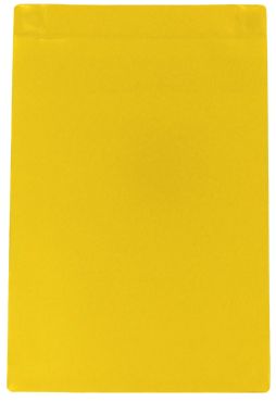 Magnettaschen Kennzeichnungstaschen A4 aus PVC-Weichfolie, mit Regenschutz und Neodym-Magneten, Farbe: gelb – 10 Stück