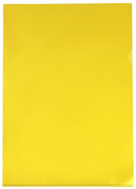 Sichthüllen / Aktenhüllen / Dokumentenhüllen A4, 120my, aus PP, mit Daumenaussparung, oben und seitlich offen, Farbe: transparent genarbt gelb - 100 Stück