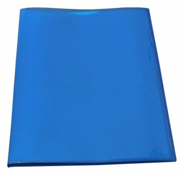 EXXO by HFP Flexibles Sichtbuch / Sichthüllenmappe / Soft-Schtbuch, A4, aus PP, mit 40 fest eingeschweißten und oben offenen Klarsichthüllen, mit Hülle auf dem Front- und Rückendeckel, Farbe: transparent blau – 1 Stück