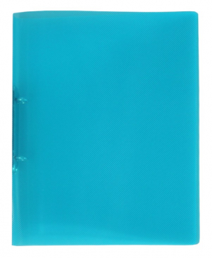 EXXO by HFP Ringbuch / Ringmappe / Ringordner, A4, aus PP, mit 2er Rundringmechanik und selbstklebenden Rückenschild, Farbe: transparent türkis– 1 Stück