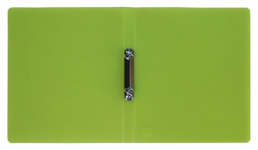 EXXO by HFP Ringbuch / Ringmappe / Ringordner, A4, aus PP, mit 2er Rundringmechanik und selbstklebenden Rückenschild, Farbe: transparent limone– 1 Stück
