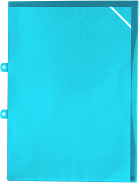 EXXO by HFP Sichthüllen / Aktenhüllen / Dokumentenhüllen A4, aus PP, mit Abheftvorrichtung, Sicherheitsecke, oben und seitlich offen, Farbe: transparent türkis - 10 Stück