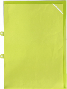 EXXO by HFP Sichthüllen / Aktenhüllen / Dokumentenhüllen A4, aus PP, mit Abheftvorrichtung, Sicherheitsecke, oben und seitlich offen, Farbe: transparent limone - 10 Stück