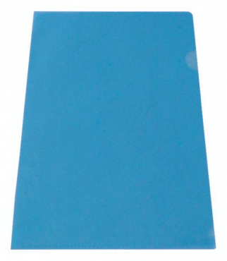 EXXO by HFP Sichthüllen / Aktenhüllen / Dokumentenhüllen A4, 180my, aus PP, mit Daumenaussparung, oben und seitlich offen, Farbe: transparent blau - 10 Stück