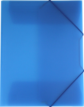 EXXO by HFP Eckspanner / Gummizugmappe / Sammelmappe, A4, aus PP, mit 30mm Füllhöhe, mit Gummizug und 3 Einschlagklappen im Rückendeckel, Farbe: blau– 1 Stück