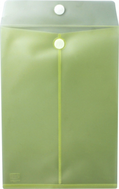 Dokumententaschen mit Klettverschluss A4 hoch, transparent gelb, aus PP - 10 Taschen