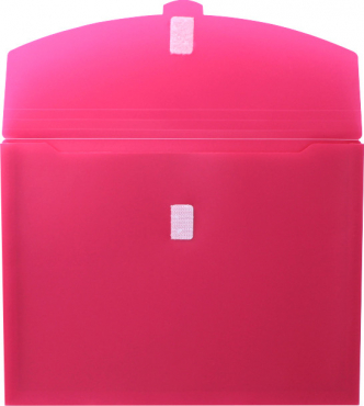 EXXO Action Wallet - Premium Dokumententasche A4 quer mit Füllhöhe und Klettverschluss in opak, Farbe: rot - 5 Stück