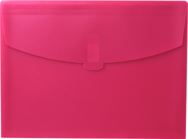 EXXO Action Wallet - Premium Dokumententasche A4 quer mit Füllhöhe und Klettverschluss in opak, Farbe: rot - 5 Stück