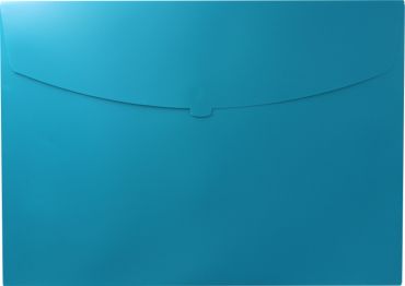 EXXO by HFP Action Wallet - Premium Dokumententasche Sammelmappe A2 quer mit Klettverschluss in opak, Farbe: türkis - 5 Stück