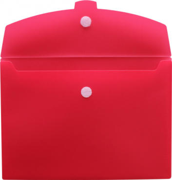 Premium Dokumententasche Sammelmappe A5 quer mit Klettverschluss in opak, Farbe:  rot - 5 Stück