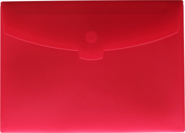 Premium Dokumententasche Sammelmappe A5 quer mit Klettverschluss in opak, Farbe:  rot - 5 Stück
