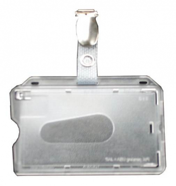 Kartenhalter Ausweishalter mit nylonverstärktem Clip - 25 Stück