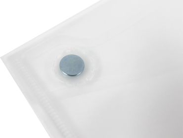 Magnettasche A5 mit 4 aufgeschweißten Magneten und Klettverschluss, Farbe: transparent natur – 10 Stück