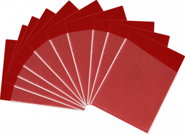 Auftragstasche Projekttasche A4 aus unzerbrechlichem PP, Farbe: rot – 10 Stück